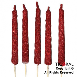 VELA VELON ESPIRAL GIBRE DE 10 CM ROJO (Pack x 5)